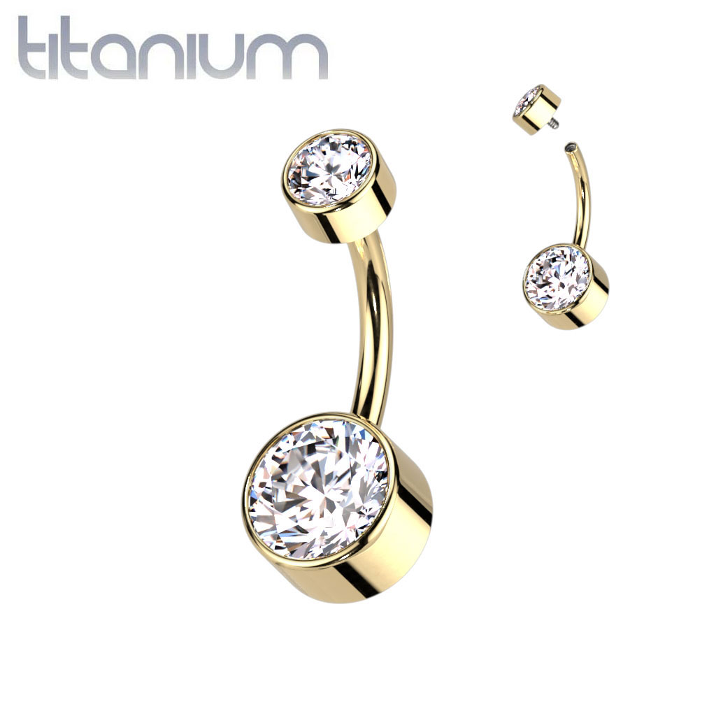 Belly Gem Bezel Titanium