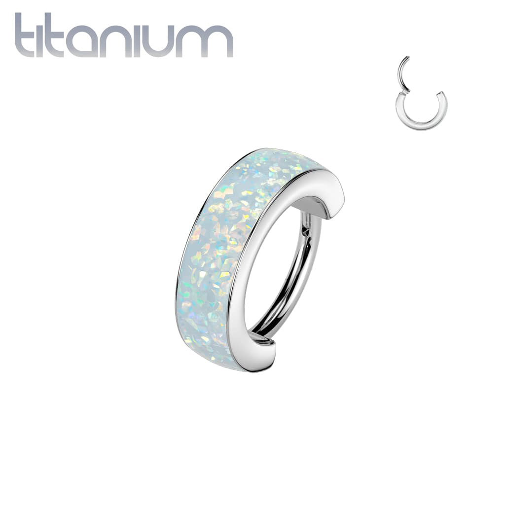 Hoop Dangle Gem Titanium1