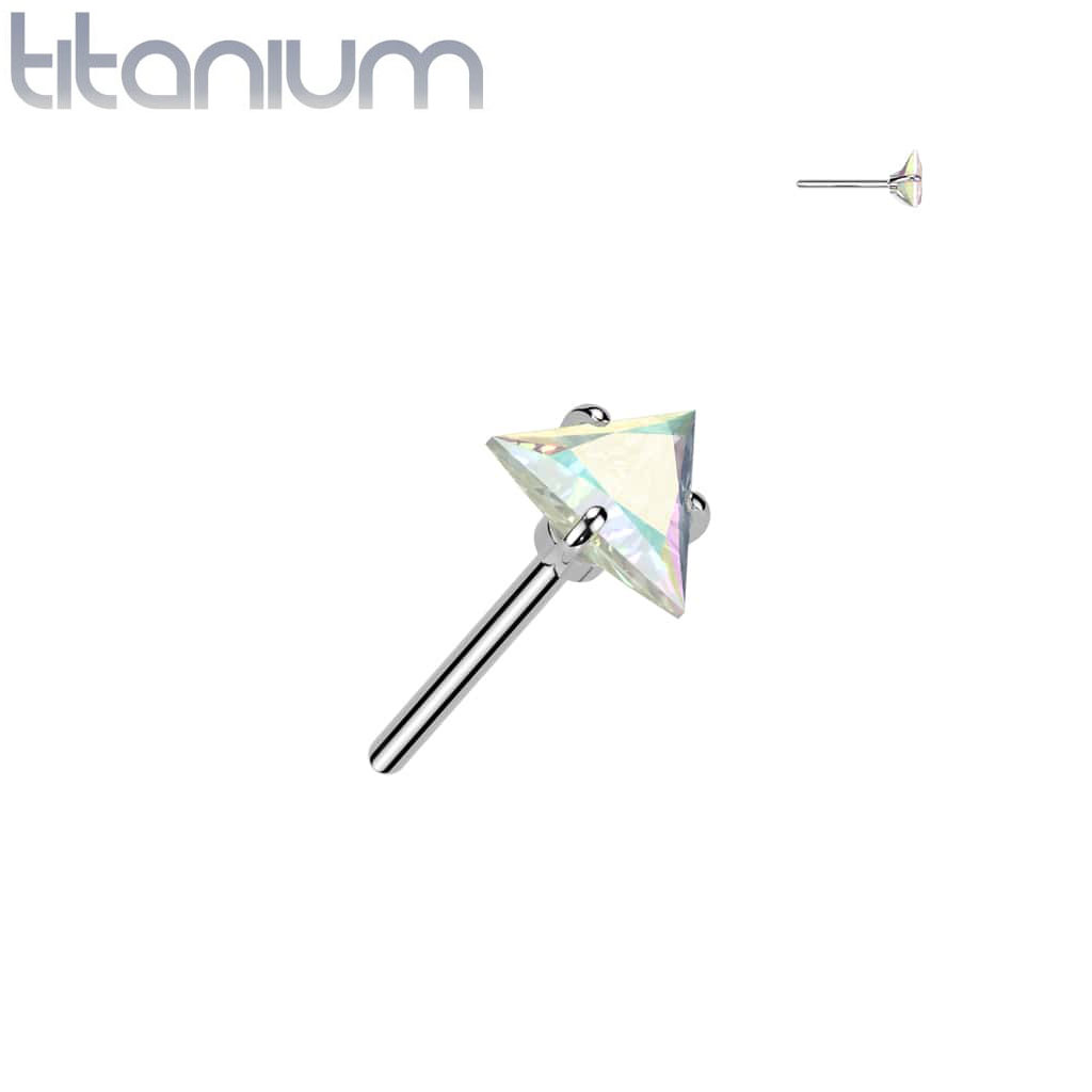 Labret Gem Triangle Titanium3