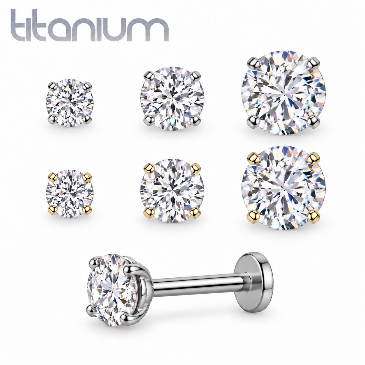 Labret Star Gems Titanium