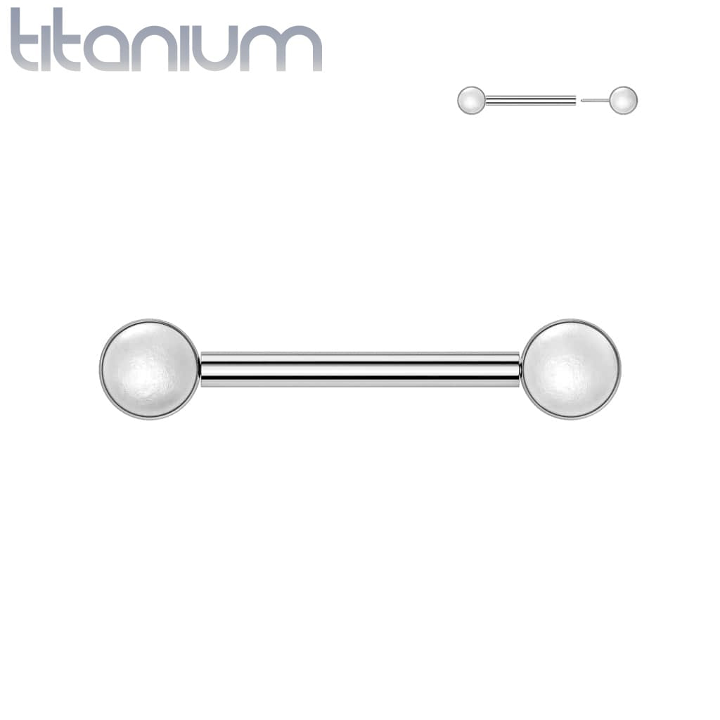 Barbell Gem Chain Titanium2 - Keepsake Custom Tattoo Jewelry
