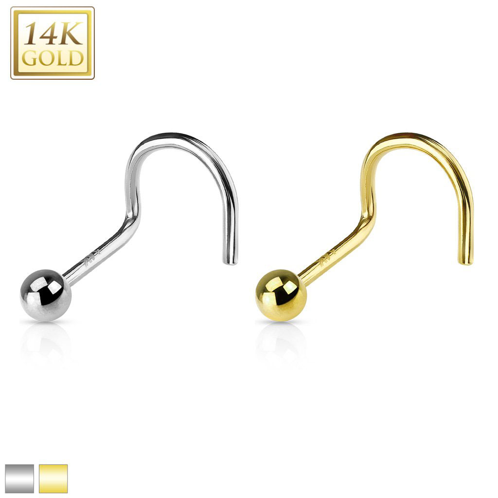 Nose Stud Screw Gem Gold