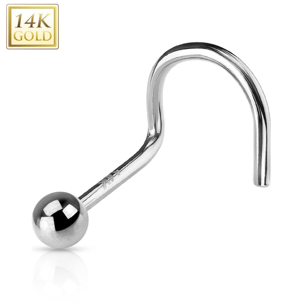 Nose Stud Screw Gem Gold2